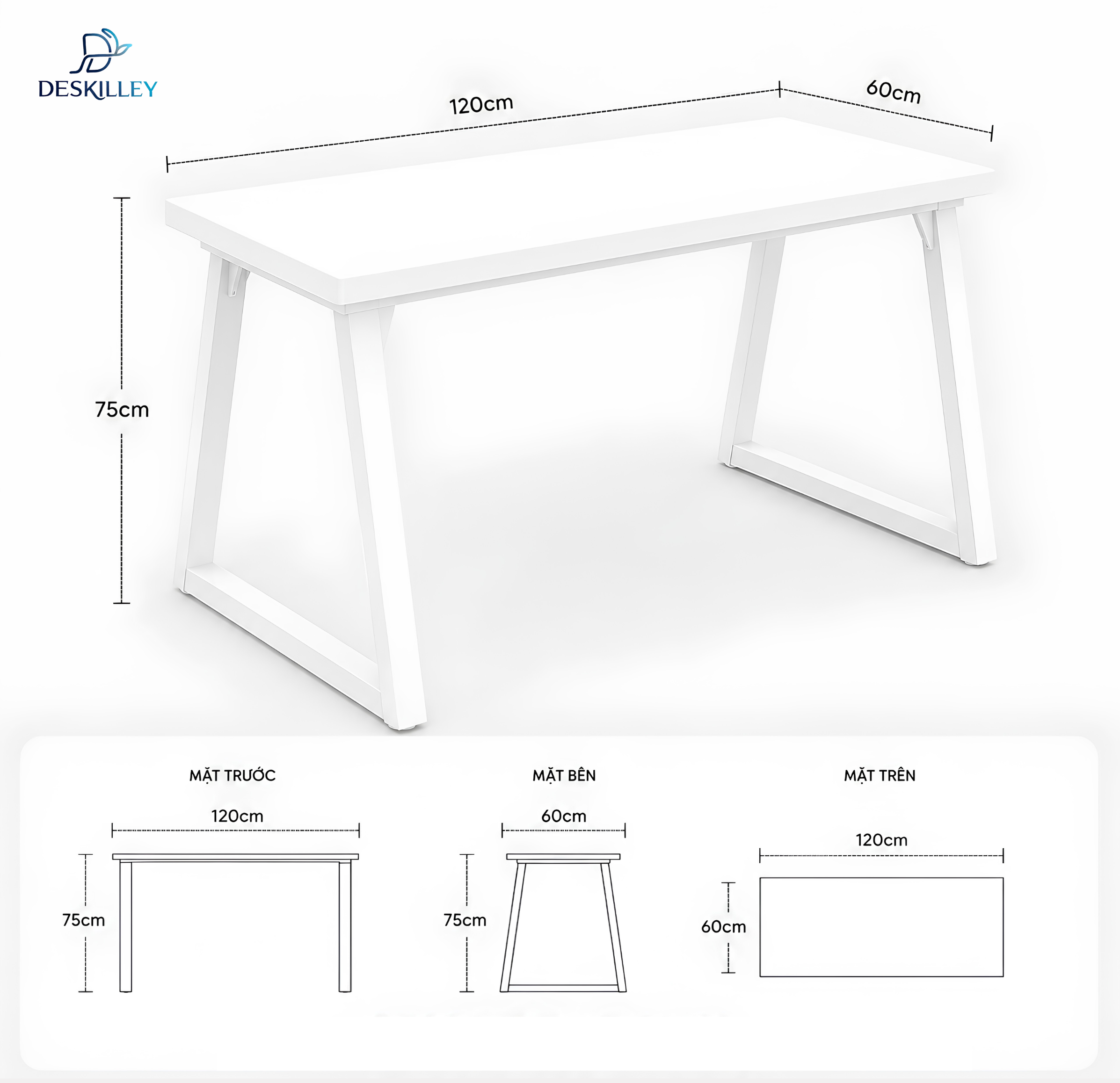 Bàn làm việc, học tập chữ A